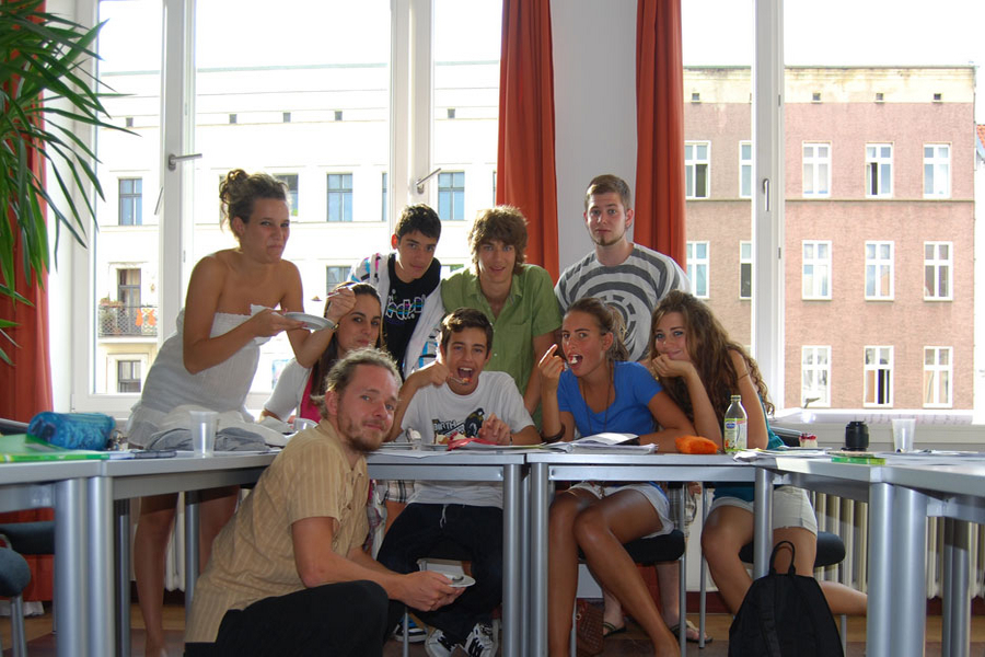A Berlin College class - you learn German in international groups, with max 12 per group